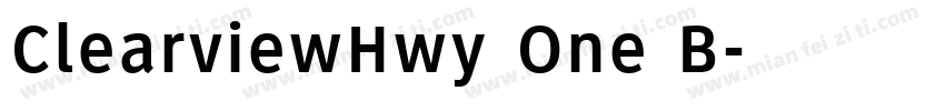ClearviewHwy One B字体转换